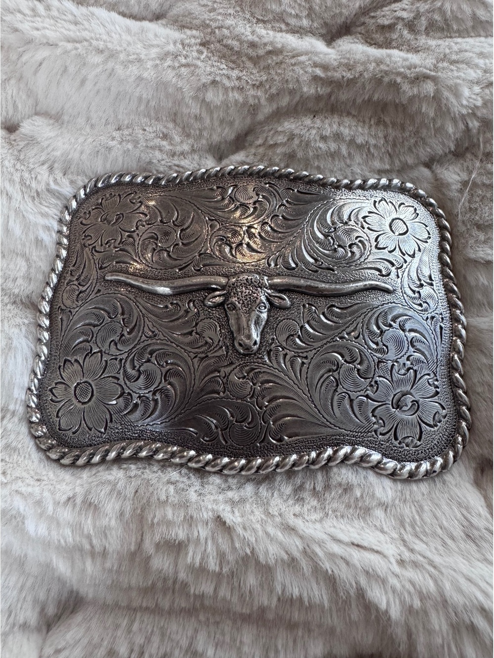 Beautiful Vintage Nocona Longhorn Belt Buckle